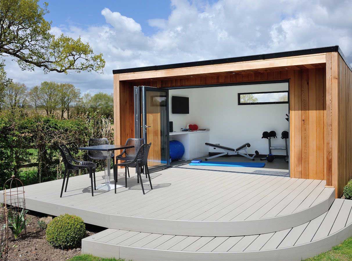 gym-garden-room-with-exterior-raised-deck